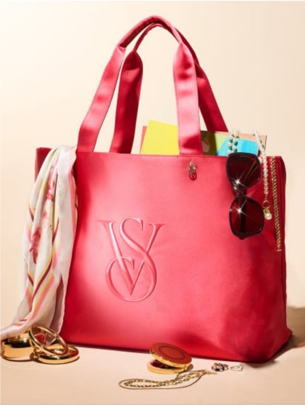 (Inventory 61) Victoria’s Secret Logo Satin Red bag